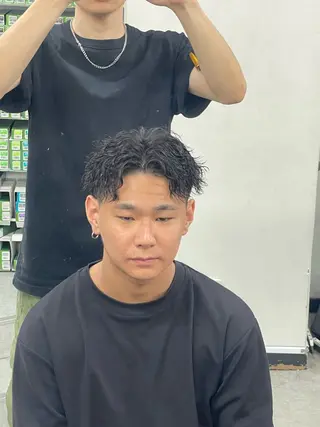 パーマ メンズ 💈フェザーパーマ 須賀俊介💈のヘアスタイル