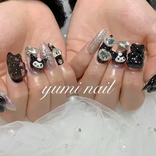 ネイル shineジェル& チップ長さだしのネイルデザイン