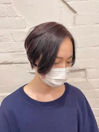 ショート カラー 【ピンク/韓国ヘア/ ヘアセット】亜海のヘアスタイル