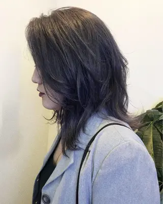 セミロング カラー spooopy所属・🕊大垣 めぐみ🕊のヘアスタイル