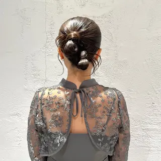 セミロング ヘアアレンジ Nagi /艶カラー /ヘアメ/メンズのヘアスタイル