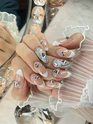 ネイル 23時まで❤︎韓国、 ワンホンネイルのネイルデザイン