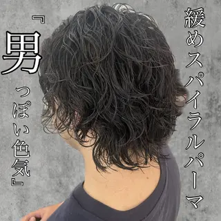 ミディアム パーマ メンズ MAhalo自由が丘所属・メンズパーマ💈 🧑🏼‍🦱カットのヘアスタイル