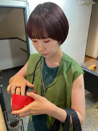 ショート 東のりか/ハイトーン ブリーチカラー/ボブのヘアスタイル