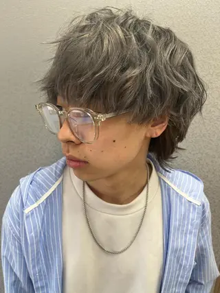 ショート カラー メンズ 🥇メンズパーマ /縮毛矯正/木村神心のヘアスタイル