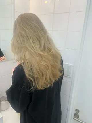 ロング カラー ヘアアレンジ 🧨ブリーチー×ボブ レイヤー💎じゅえるのヘアスタイル