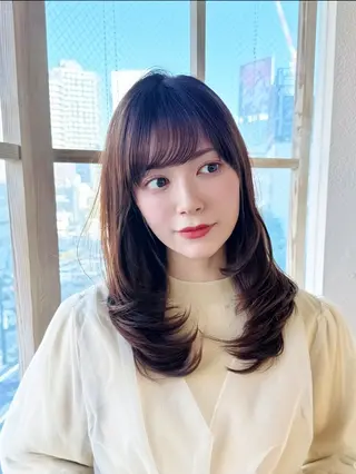 ミディアム ETOWA shinjuku所属・小顔似合わせ提案/ レイヤー/川澄かずまのヘアスタイル