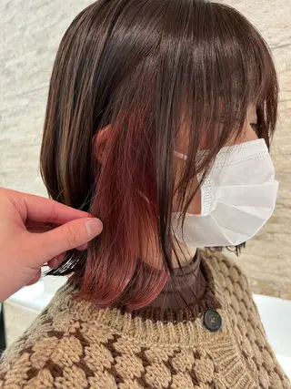 ミディアム カラー ヘアアレンジ 🔶似合わせセンター パート/ヤス🔶のヘアスタイル