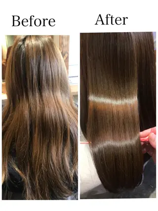 ロング カラー 髪質改善×矯正🫧 韓国ヘアasamiのヘアスタイル