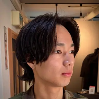 ミディアム パーマ メンズ GLADMAN'S CUT CLUB 立川所属・立川メンズカット/ メンズパーマ💈三上のヘアスタイル