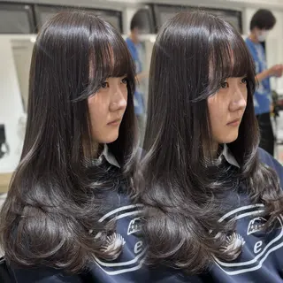 セミロング カラー 🩶大人韓国ヘア 渋谷/Satsukiのヘアスタイル