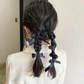 セミロング カラー くすみカラー♡ Yuukaのヘアスタイル