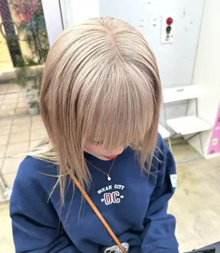 ミディアム カラー パーマ ヘアアレンジ メンズ ササキカズマ〻透明感 〻色落ち〻赤み消しのヘアスタイル