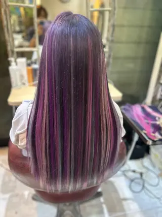 ロング カラー タケ ウチのヘアスタイル