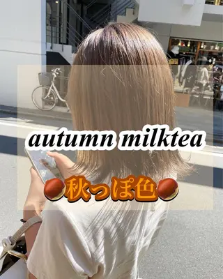 ミディアム カラー 巻ける縮毛矯正🌸 勝倉　麗のヘアスタイル