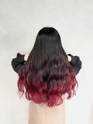 セミロング カラー mimiiy梅田 中崎町ハイトーンのヘアスタイル