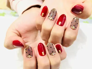 ショート カラー ネイル プライベートサロン Featherのネイルデザイン