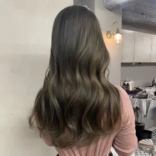 ロング カラー 新宿/韓国ヘア/ 髪質改善ストレートのヘアスタイル