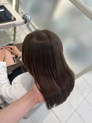 セミロング カラー 似合わせレイヤー/ 透明感カラーのヘアスタイル