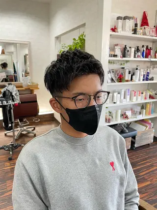 ショート メンズ Hair  create Mano所属・堀一樹/ メンズヘア/パーマのヘアスタイル