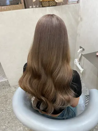 ロング カラー 新宿/韓国ヘア 中明度カラー/かやのヘアスタイル