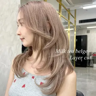 ロング カラー シールエクステ特化 ハイトーン、NANAのヘアスタイル