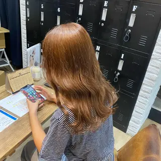 ロング カラー ヘアアレンジ あおい 🍒暖色カラーのヘアスタイル