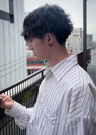ショート パーマ メンズ masahiro 波巻きシャドウパーマのヘアスタイル