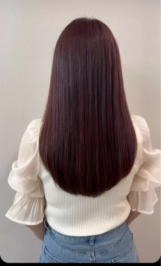 ロング カラー 角谷 靖子のヘアスタイル