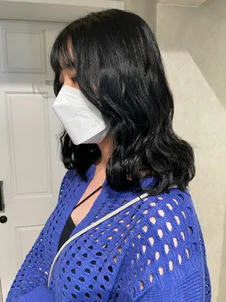 セミロング カラー ナチュラル透明感🌱 小山美樹子のヘアスタイル