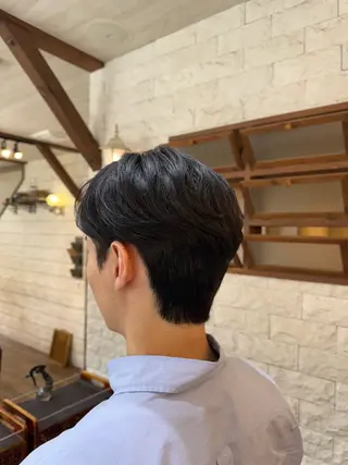 パーマ メンズ 赤木蓮/メンズ特化 パーマ/ハイトーンのヘアスタイル
