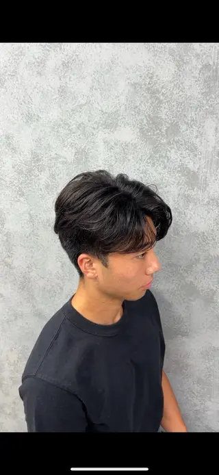 パーマ メンズ シャドウ/ルーズ パーマメンズりつきのヘアスタイル