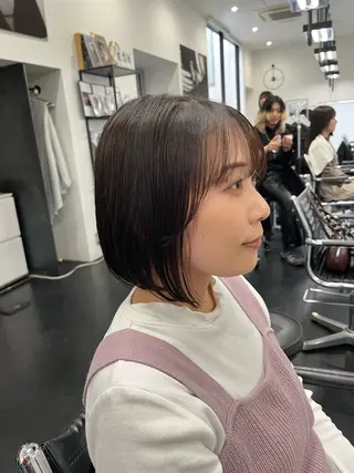 ミディアム パーマ/縮毛矯正 揚村武斗のヘアスタイル