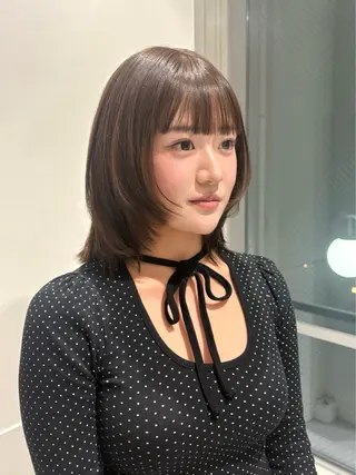ミディアム カラー 透明感似合わせカラー 🍀あかり🍀のヘアスタイル