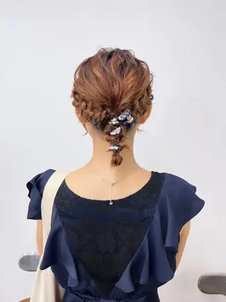 セミロング カラー ヘアアレンジ HIROKO / 透明感暖色カラー🎀のヘアスタイル