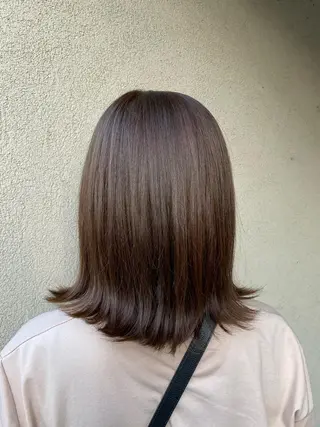 ミディアム カラー 竹添 有梨沙のヘアスタイル