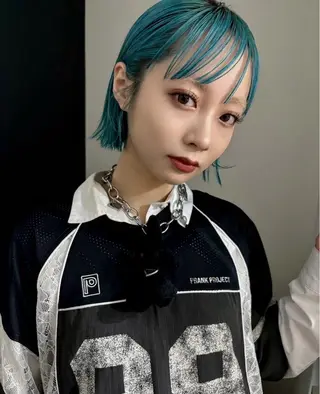 ショート カラー ボブ.顔周りカット カット/ユキカのヘアスタイル