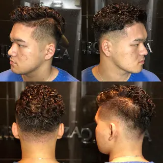 ショート パーマ ヘアアレンジ メンズ 萩原 勇樹のヘアスタイル