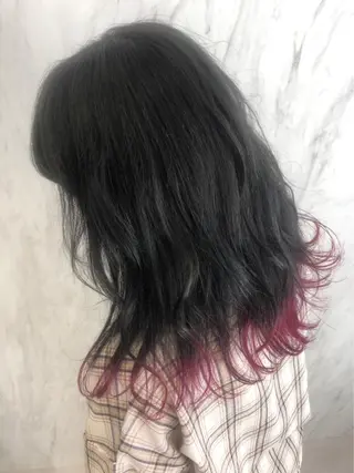 ミディアム カラー 田中 アキオのヘアスタイル