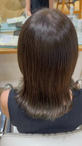 セミロング カラー ハイトーン/カラー/ ヘアセット/松田健佑のヘアスタイル