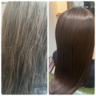 ロング 飯星慧斗 /ブリーチ、縮毛矯正のヘアスタイル