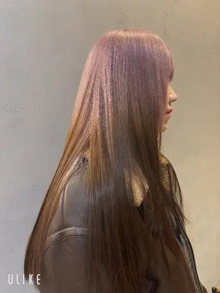 ロング カラー 🍓ハイトーンカラー 🎀nene🍓のヘアスタイル