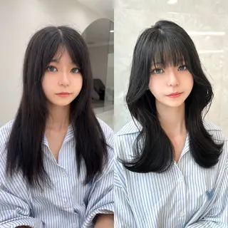 ロング カラー MAEUL NAGOYA所属・前髪顔周り/レイヤー 韓国/桔川恒のヘアスタイル