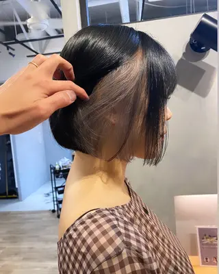 ショート カラー 福田 ボブ.ウルフのヘアスタイル