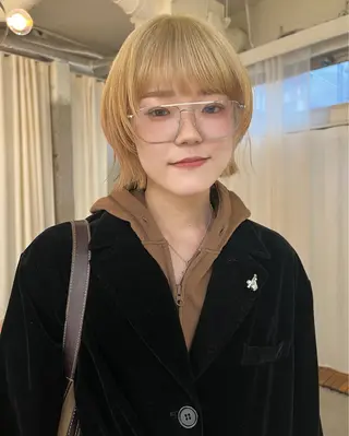 ショート カラー haco＋所属・圧倒的デザイン力 店長🎨RENAのヘアスタイル