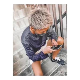 ショート カラー ヘアアレンジ メンズ ange☞ soutaのヘアスタイル