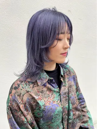 ミディアム カラー ヘアアレンジ 〽️magico/ ウルフDaiki〽️のヘアスタイル