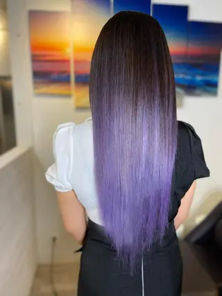 ロング カラー ヘアアレンジ Shelltie Fiel (シェルティフィエル)所属・次世代シールエクステ 錦糸町 小泉 朋之のヘアスタイル