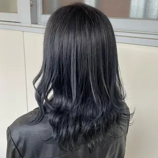 セミロング カラー ヘアアレンジ maoブリーチ無し 似合わせカラーのヘアスタイル