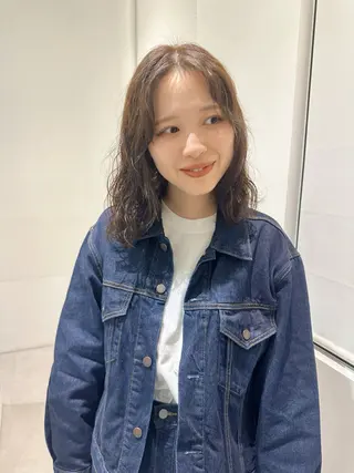 ミディアム パーマ SALOWIN 名古屋所属・パーマ特化美容師 /丹羽舜太のヘアスタイル